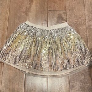 Cat & Jack Gold sequin shirt